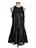 Free People 100% Polyester Metallic Black Cocktail Dress Size S - photo 1