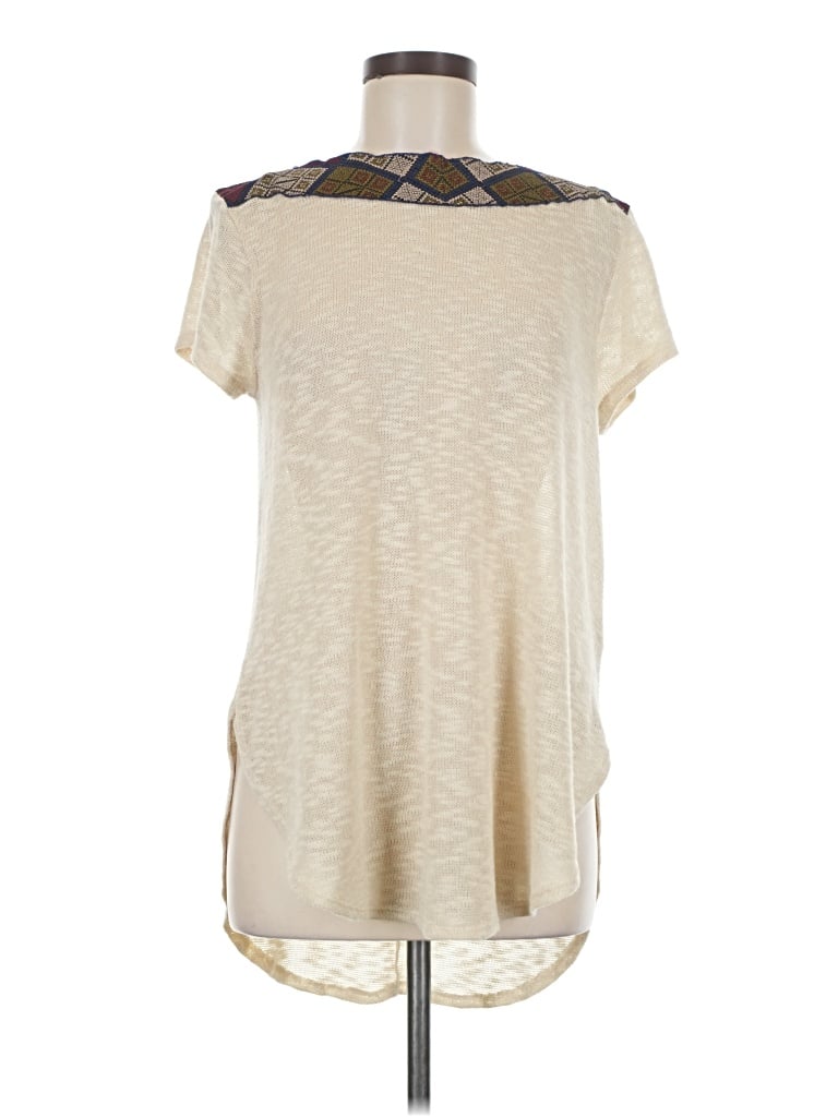 Pre-owned Ecote Short Sleeve Turtleneck In Ivory