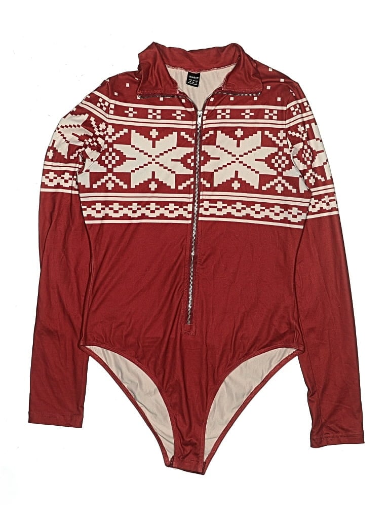Pre-owned Shein Bodysuit In Red