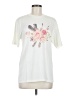 District. Floral Ivory Short Sleeve T-Shirt Size M - photo 1