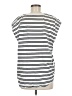 Zara 100% Cotton Stripes White Short Sleeve Top Size M - photo 2