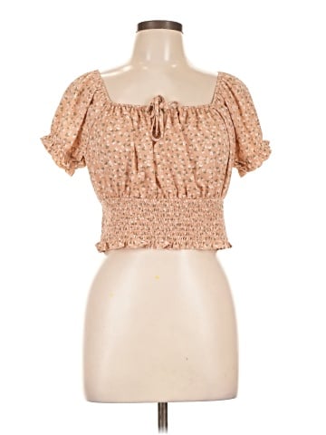 Pink Rose Short Sleeve Blouse (view 1)