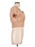 Pink Rose Orange Short Sleeve Blouse Size L - photo 4
