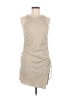 Zara 100% Polyester Solid Tan Casual Dress Size M - photo 1