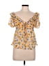 Assorted Brands Yellow Short Sleeve Blouse Size M - photo 1