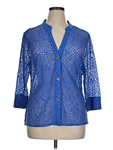 Rebecca Malone 3/4 Sleeve Button-Down Shirt (view 1)