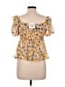 Assorted Brands Yellow Short Sleeve Blouse Size M - photo 2