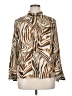 Madeleine 100% Rayon Animal Print Brown Long Sleeve Blouse Size 14 - photo 1