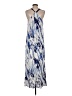 Waverly Grey Print Blue Casual Dress Size 4 - photo 2