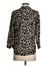 Vince Camuto 100% Polyester Animal Print Black 3/4 Sleeve Blouse Size XS - photo 2