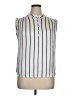 Evereve 100% Polyester Stripes Ivory Sleeveless Blouse Size XL - photo 1