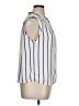 Evereve 100% Polyester Stripes Ivory Sleeveless Blouse Size XL - photo 4