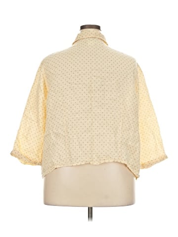 Flax 3/4 Sleeve Button-Down Shirt (view 2)