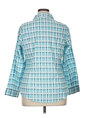 Jessica London 3/4 Sleeve Button-Down Shirt (view 2)
