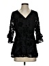 DR2 Black 3/4 Sleeve Blouse Size S - photo 1