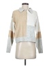 My Michelle Color Block Tan Pullover Sweater Size S - photo 1