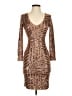 BCBGMAXAZRIA Animal Print Brown Cocktail Dress Size XXS - photo 1