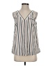 Brunello Cucinelli 100% Cotton Silver White Sleeveless Blouse Size S - photo 1