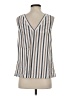 Brunello Cucinelli 100% Cotton Silver White Sleeveless Blouse Size S - photo 2