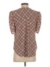 1.State 100% Polyester Brown Short Sleeve Blouse Size S - photo 2