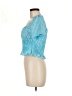 BCBGeneration 100% Polyester Blue Short Sleeve Top Size M - photo 5