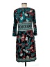 DM Collection Print Teal Casual Dress Size 6 - photo 2