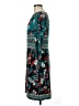 DM Collection Print Teal Casual Dress Size 6 - photo 5