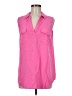 Khakis & Co Pink Sleeveless Button-Down Shirt Size M - photo 1