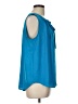 Violet & Claire 100% Polyester Teal Sleeveless Blouse Size L - photo 4