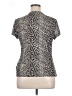 212 Collection Animal Print Silver Short Sleeve Blouse Size XL - photo 2