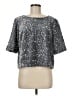 Talbots 100% Polyester Stars Silver Short Sleeve Top Size M - photo 1