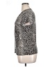 212 Collection Animal Print Silver Short Sleeve Blouse Size XL - photo 5