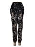 Angie 100% Rayon Floral Black Casual Pants Size S - photo 1