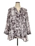 Violet & Claire 100% Polyester Silver 3/4 Sleeve Blouse Size 2X - photo 1