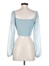 Shein Blue 3/4 Sleeve Blouse Size S - photo 2