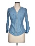 Guess Blue Long Sleeve Blouse Size L - photo 1
