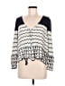 Tory Burch 100% Silk Chevron-herringbone Ivory Cardigan Size M - photo 1