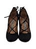 Norma Kamali 100% Leather Black Heels Size 7 - photo 2