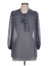 Max Studio 100% Polyester Polka Dots Gray 3/4 Sleeve Blouse Size L - photo 1