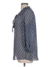 Max Studio 100% Polyester Polka Dots Gray 3/4 Sleeve Blouse Size L - photo 5