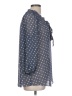 Max Studio 100% Polyester Polka Dots Gray 3/4 Sleeve Blouse Size L - photo 4
