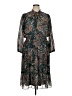 Sandra Darren 100% Polyester Paisley Green Casual Dress Size XL - photo 1