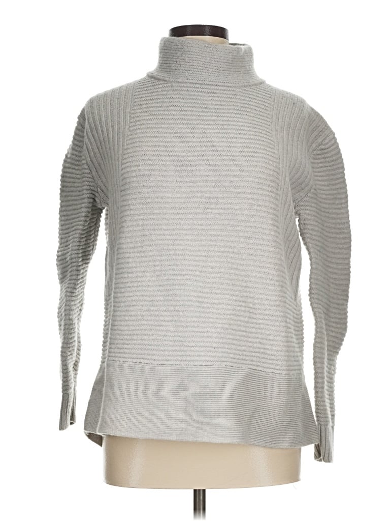 Pre-owned Athleta Wool Pullover Sweater In Silver