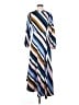 Topshop 100% Polyester Stripes Blue Casual Dress Size 4 - photo 1