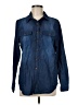 Unbranded 100% Cotton Blue Long Sleeve Button-Down Shirt Size M - photo 1