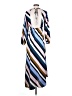 Topshop 100% Polyester Stripes Blue Casual Dress Size 4 - photo 2