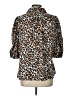 Assorted Brands 100% Polyester Animal Print Brown 3/4 Sleeve Blouse Size L - photo 2