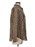 J.Crew 100% Silk Animal Print Brown Long Sleeve Silk Top Size 10 - photo 4