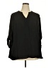 Faded Glory 100% Polyester Black 3/4 Sleeve Blouse Size 3X - photo 1