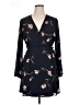 Lush 100% Polyester Print Black Casual Dress Size XL - photo 1
